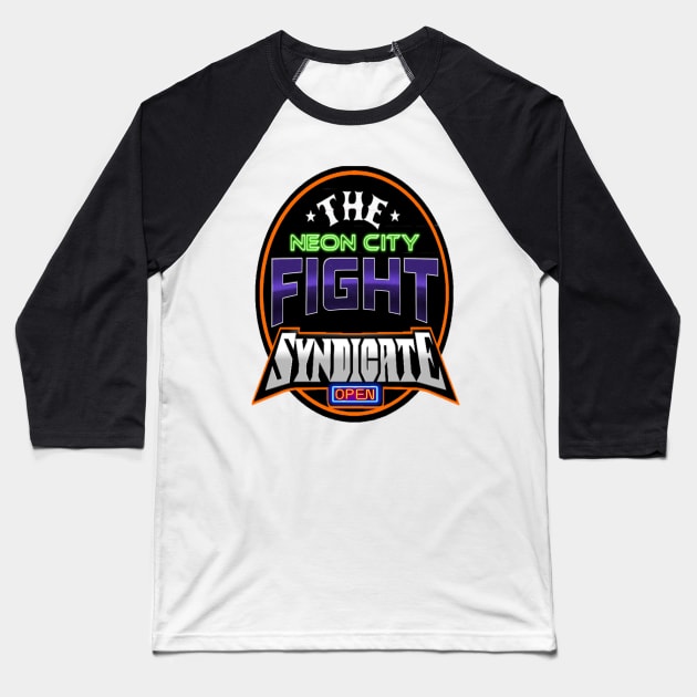 RWO Neon City Fight Syndicate Baseball T-Shirt by BIG DAWG APPAREL